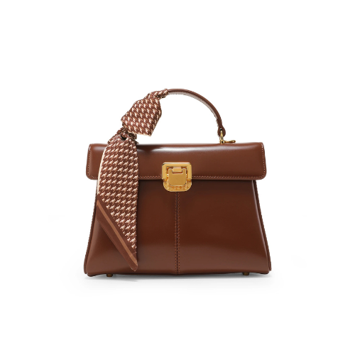 Bolsa Estruturada Alça de Mão com Lenço