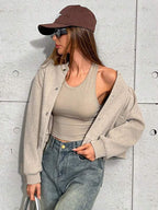 Jaqueta Bomber Minimalista