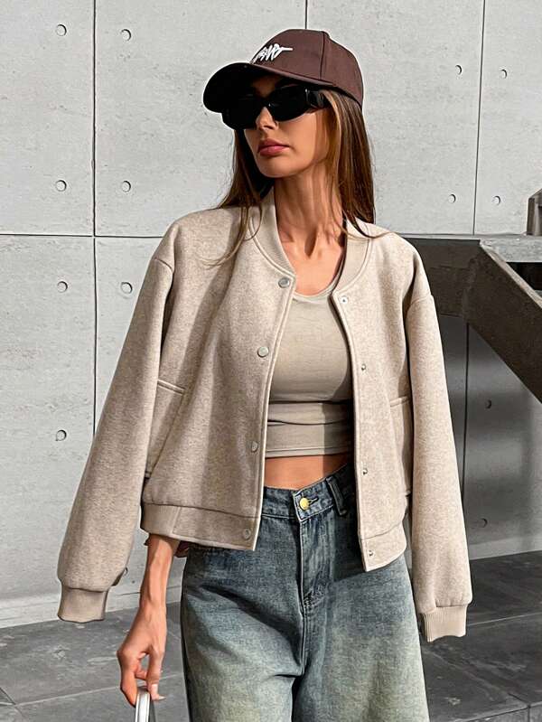 Jaqueta Bomber Minimalista