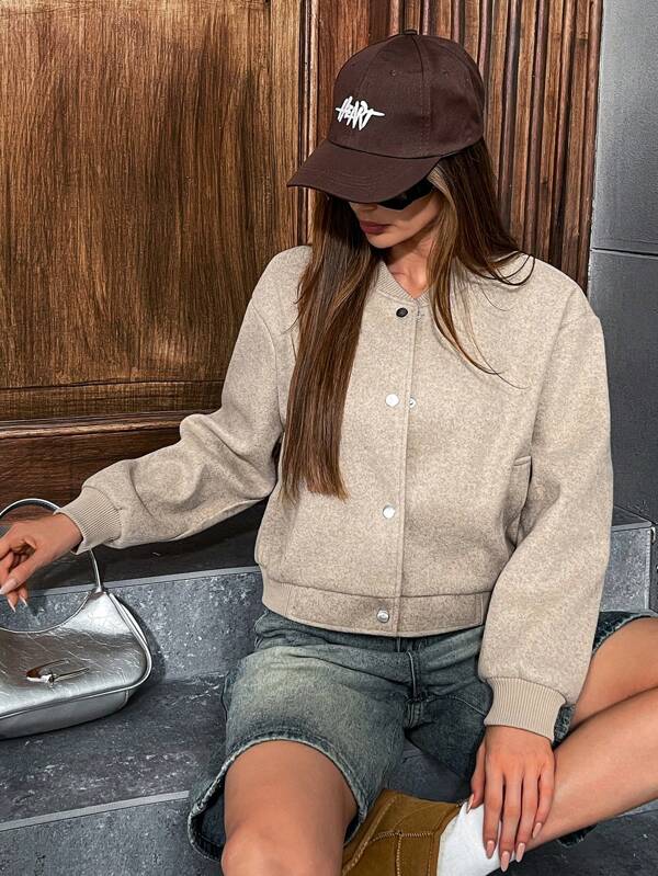 Jaqueta Bomber Minimalista