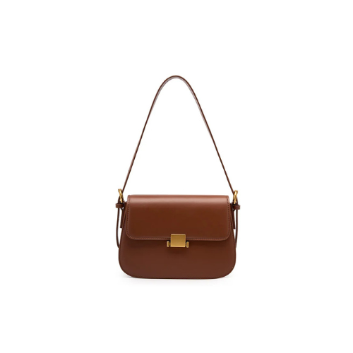 Bolsa de Ombro Minimalista com Fecho Reto