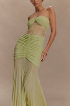 Vestido Longo Tule Bordado