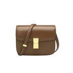 Bolsa Transversal Clássica com Fecho Dourado
