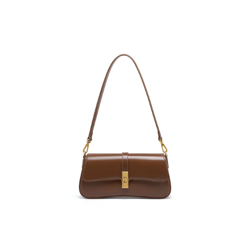 Bolsa Clássica de Ombro Fecho Dourado
