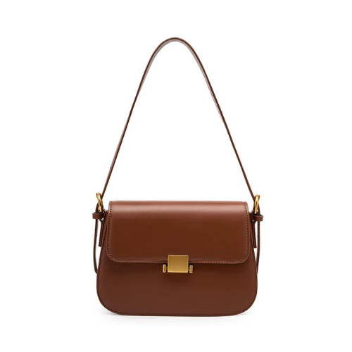 Bolsa de Ombro Minimalista com Fecho Reto