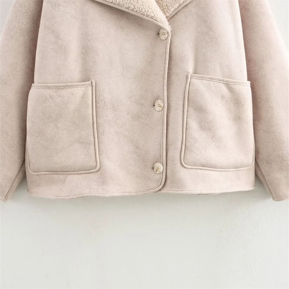 Casaco Forrado Oversized com Botões