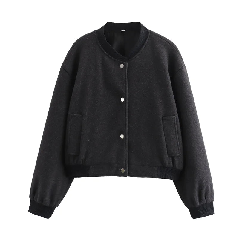 Jaqueta Bomber Minimalista