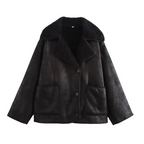 Casaco Forrado Oversized com Botões