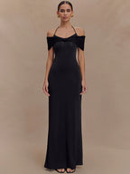 Vestido Longo com Ombros à Mostra