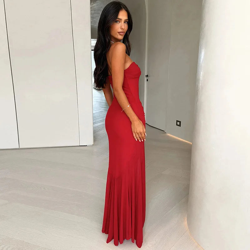 Vestido Longo Tule Corset