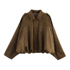 Jaqueta Vintage em Suede Texturizado