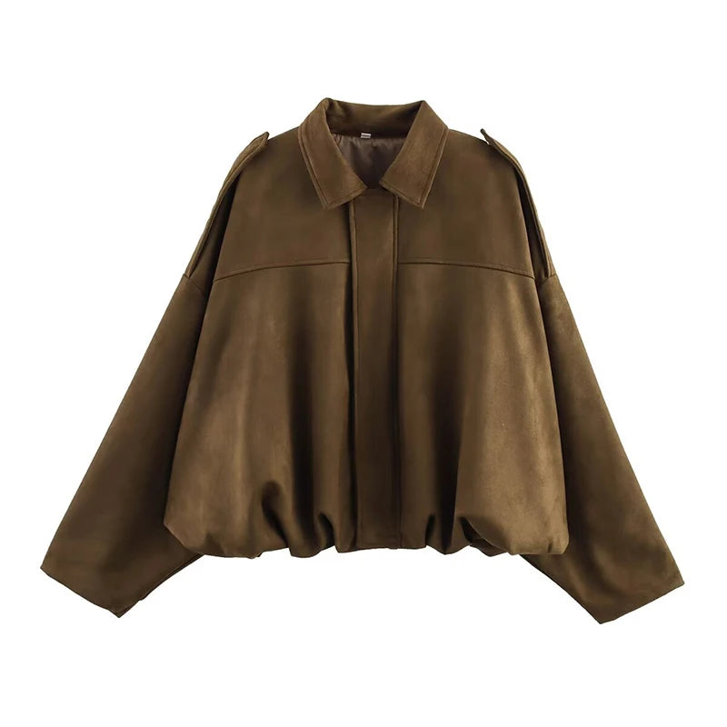 Jaqueta Vintage em Suede Texturizado