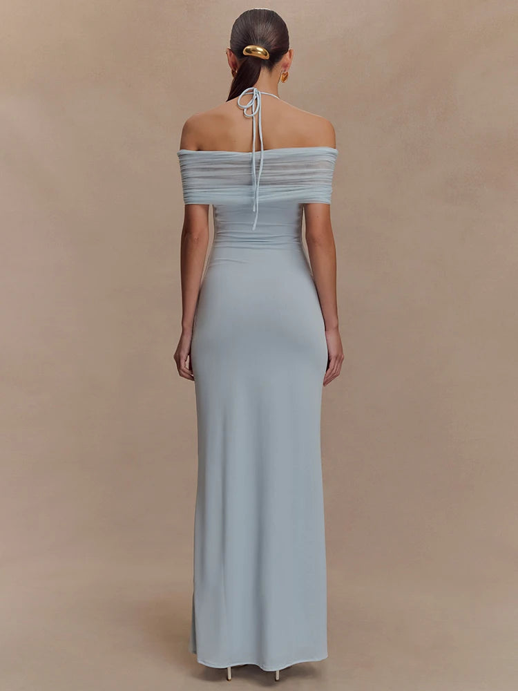 Vestido Longo com Ombros à Mostra