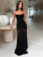 Vestido Longo Tule Corset