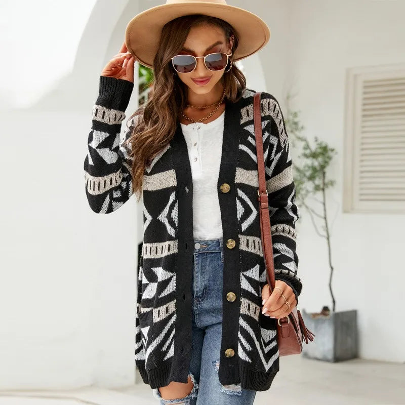 Cardigan Estruturado em Tricô Grosso