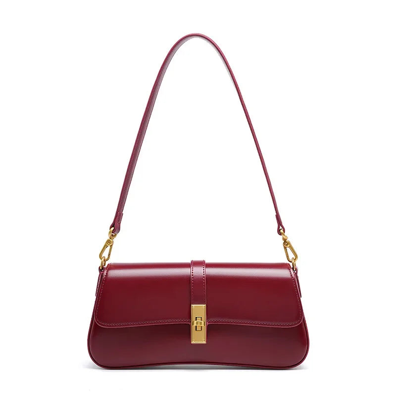 Bolsa Clássica de Ombro Fecho Dourado