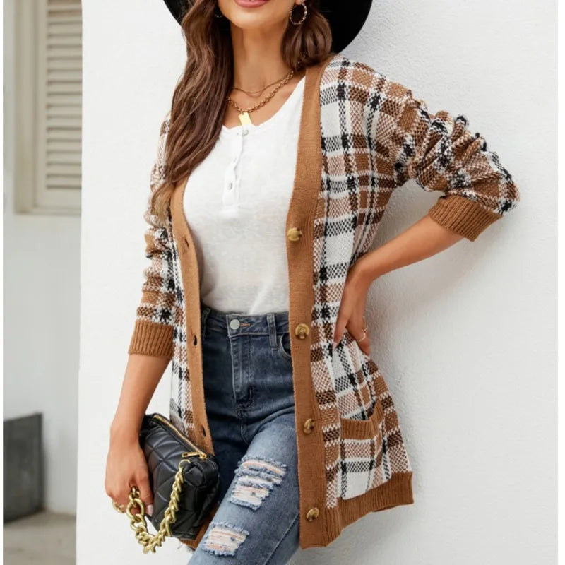 Cardigan Estruturado em Tricô Grosso