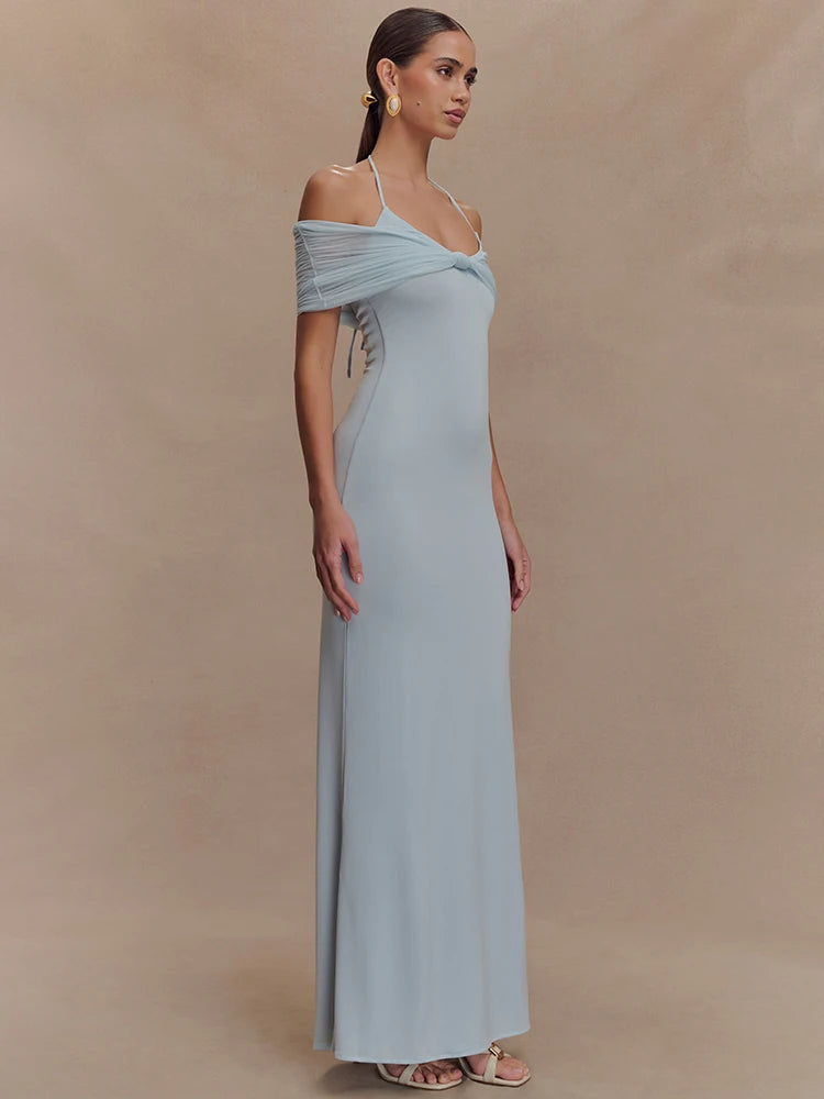Vestido Longo com Ombros à Mostra