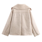 Casaco Forrado Oversized com Botões