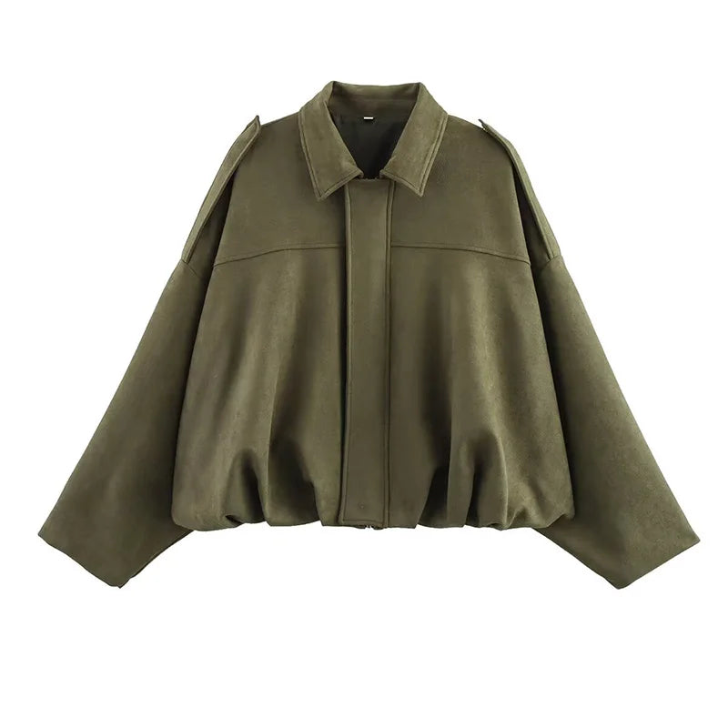 Jaqueta Vintage em Suede Texturizado