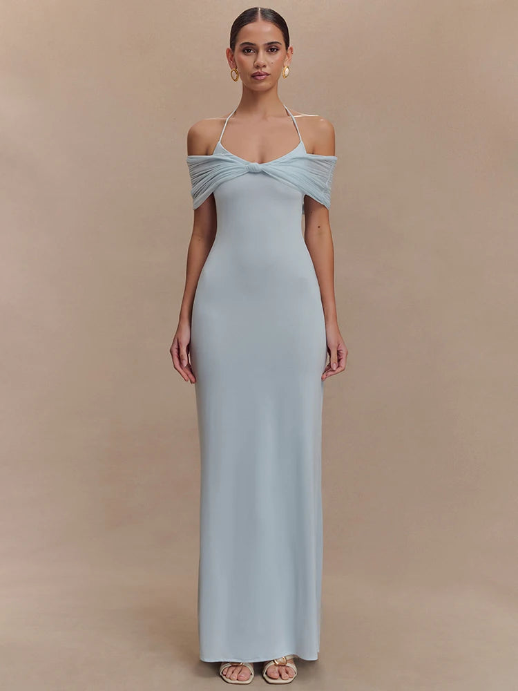 Vestido Longo com Ombros à Mostra