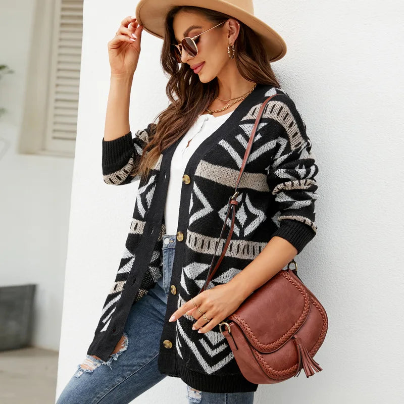 Cardigan Estruturado em Tricô Grosso