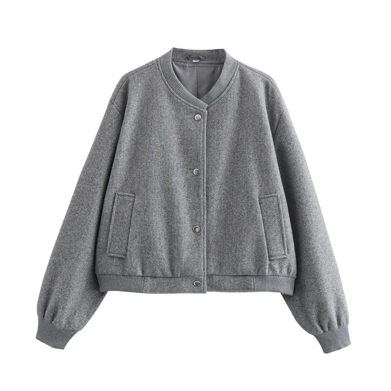 Jaqueta Bomber Minimalista