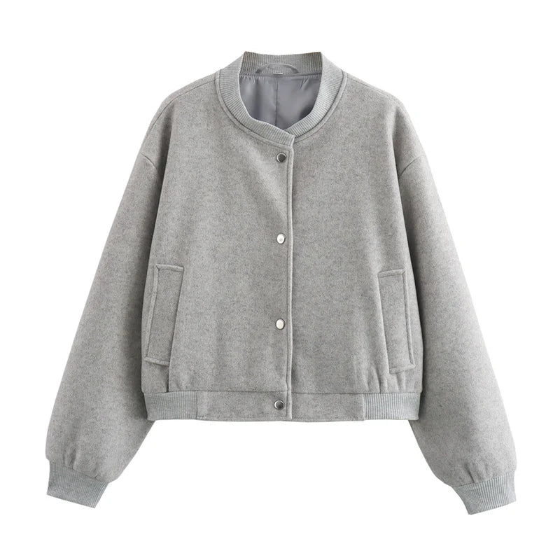 Jaqueta Bomber Minimalista