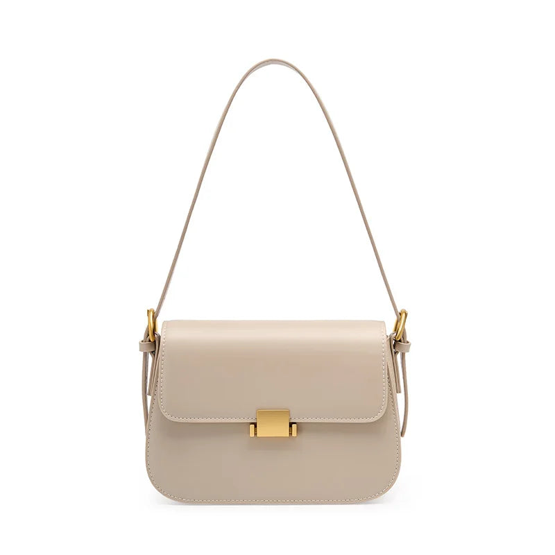 Bolsa de Ombro Minimalista com Fecho Reto