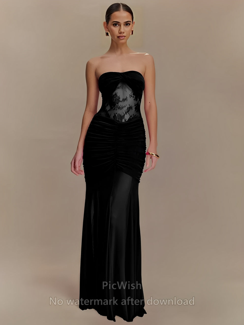 Vestido Longo Tule Bordado