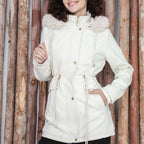 Parka Forrada com Capuz de Pêlo
