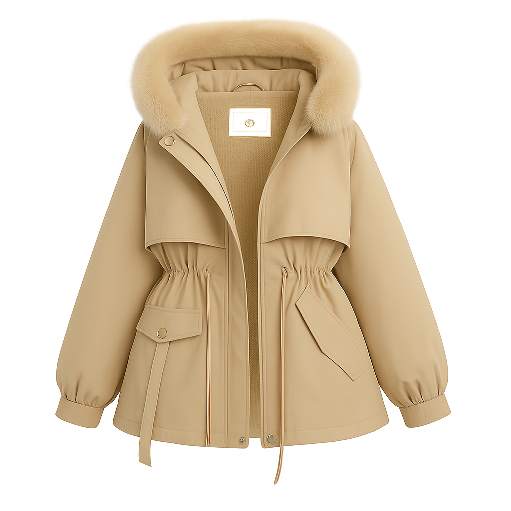 Parka Forrada com Capuz de Pêlo